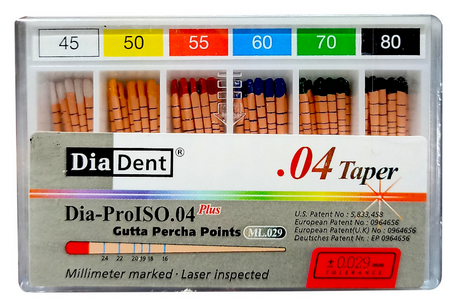Gutta Percha Points 45-80 Taper 0.4 60pcs